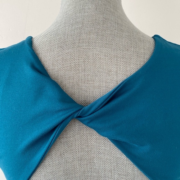 Prana Teal Cut Out Backless Tank Top Sz M Yoga Soft Comfortable Stretch - Picture 6 of 10